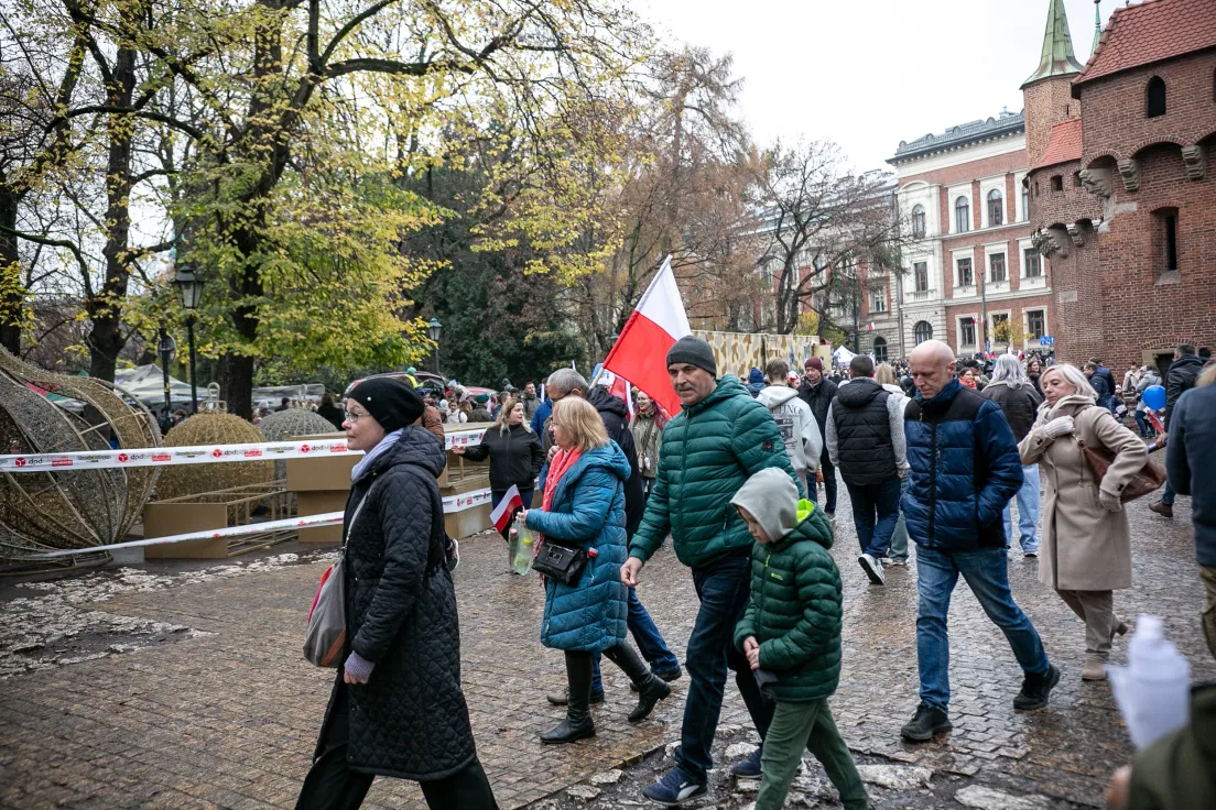 Rynek Główny w Święto Niepodległości 