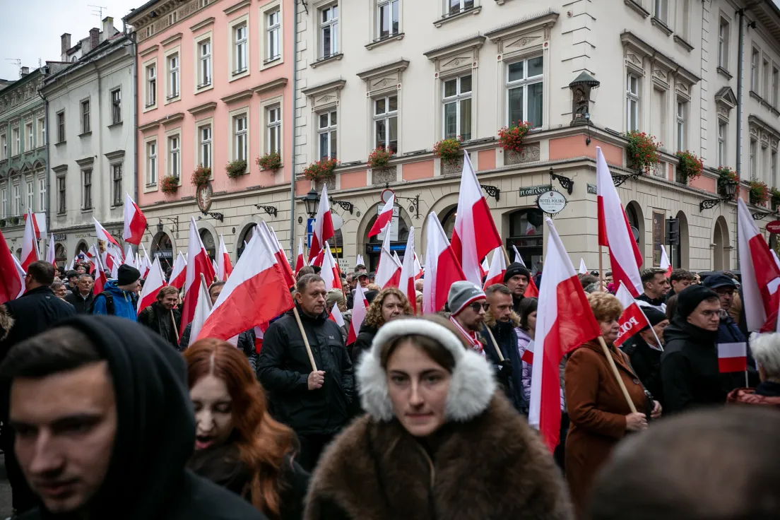 Rynek Główny w Święto Niepodległości 