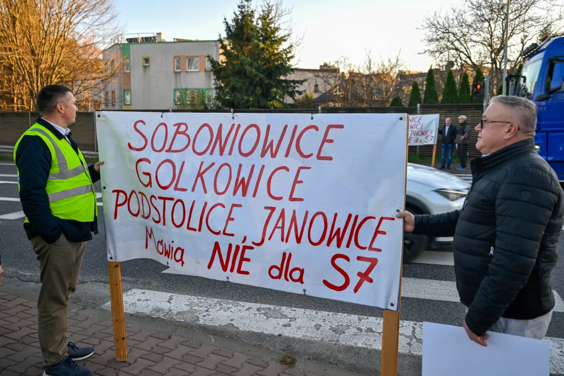 Protest w Wieliczce przeciwko budowie S7