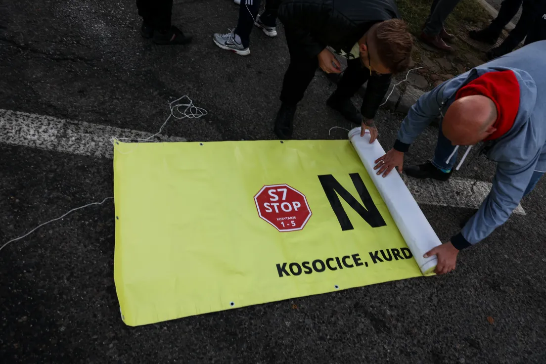 Protest mieszkańców przeciwko S7