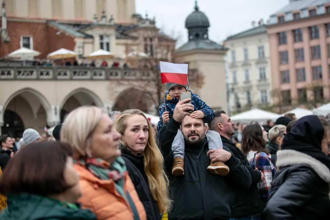 Rynek Główny w Święto Niepodległości 