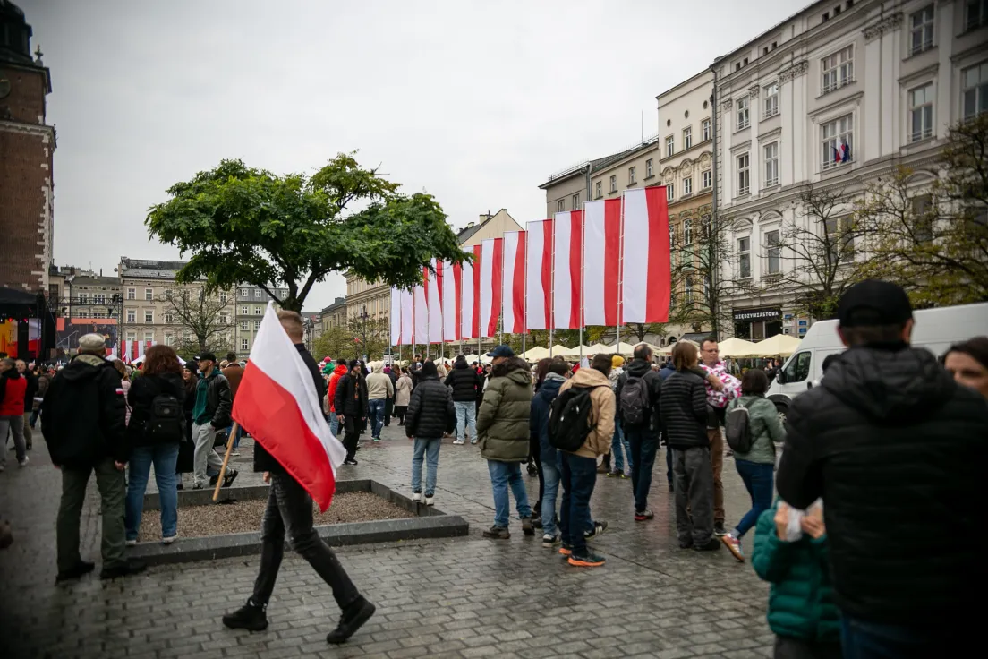Rynek Główny w Święto Niepodległości 