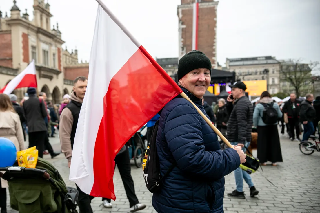 Rynek Główny w Święto Niepodległości 