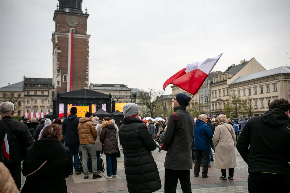 Rynek Główny w Święto Niepodległości 