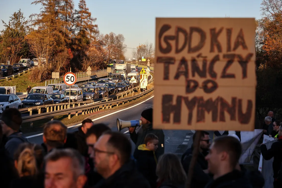 Protest przeciwko budowie S7 Kraków-Myślenice