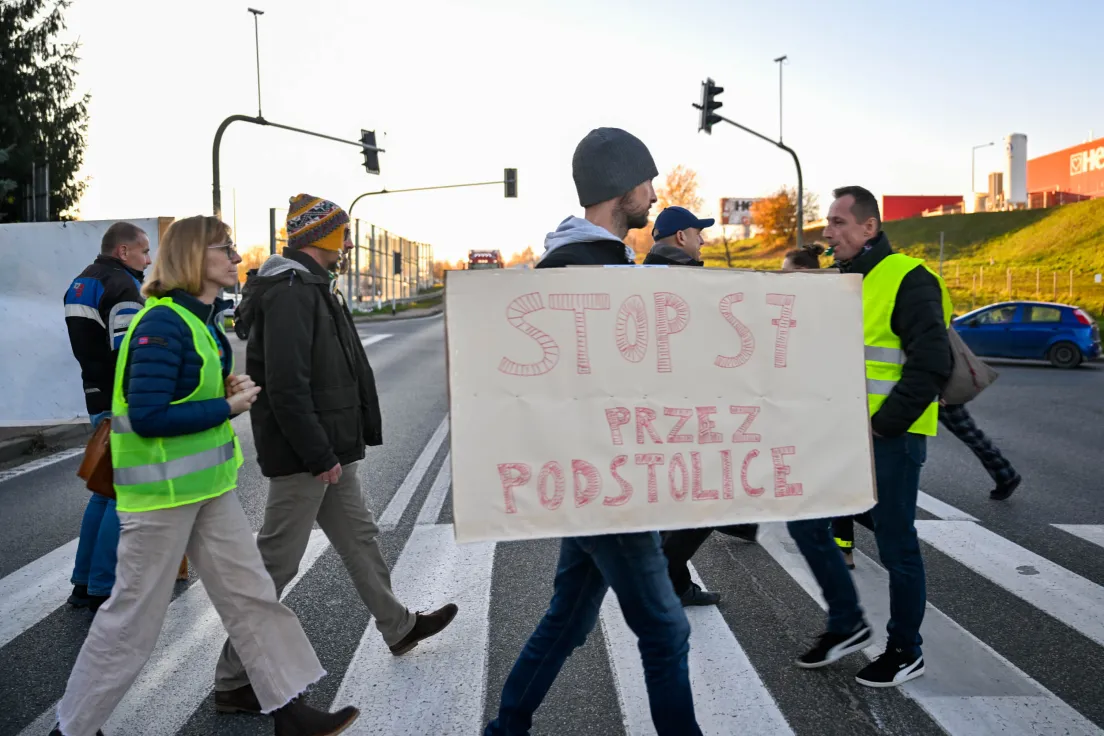 Protest w Wieliczce przeciwko budowie S7