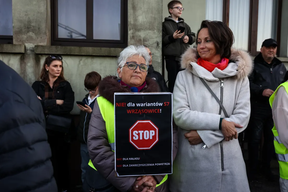 Protest mieszkańców przeciwko S7