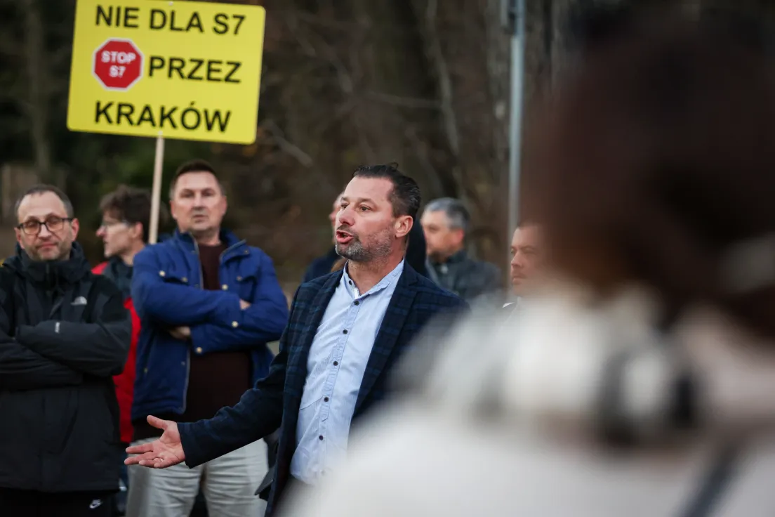 Protest mieszkańców przeciwko S7