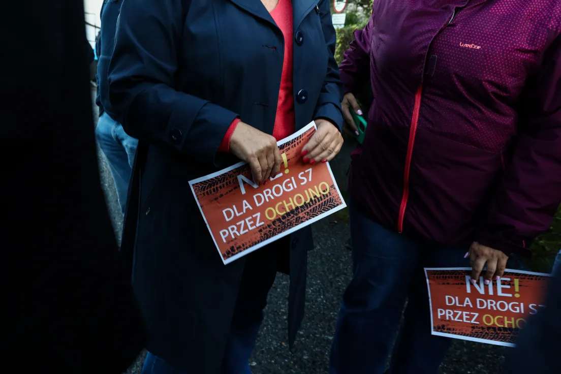 Protest mieszkańców przeciwko S7