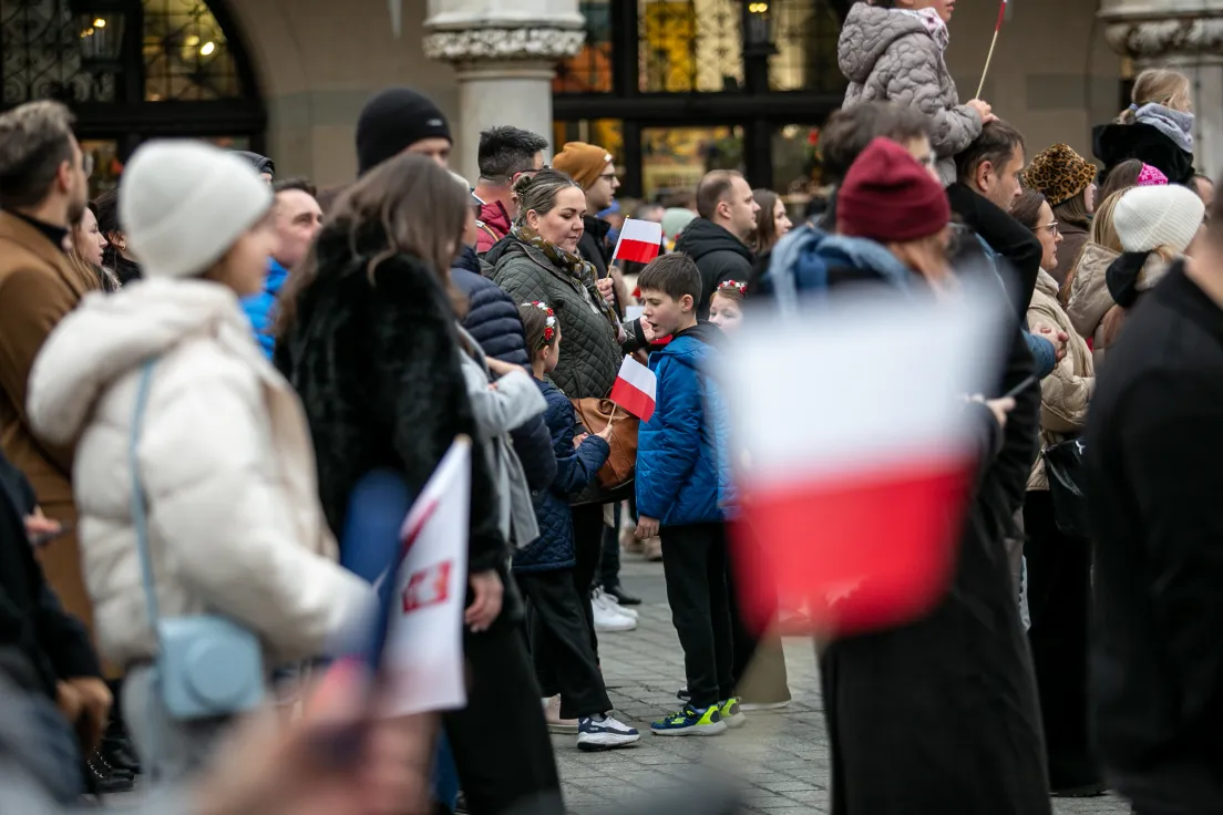 Rynek Główny w Święto Niepodległości 