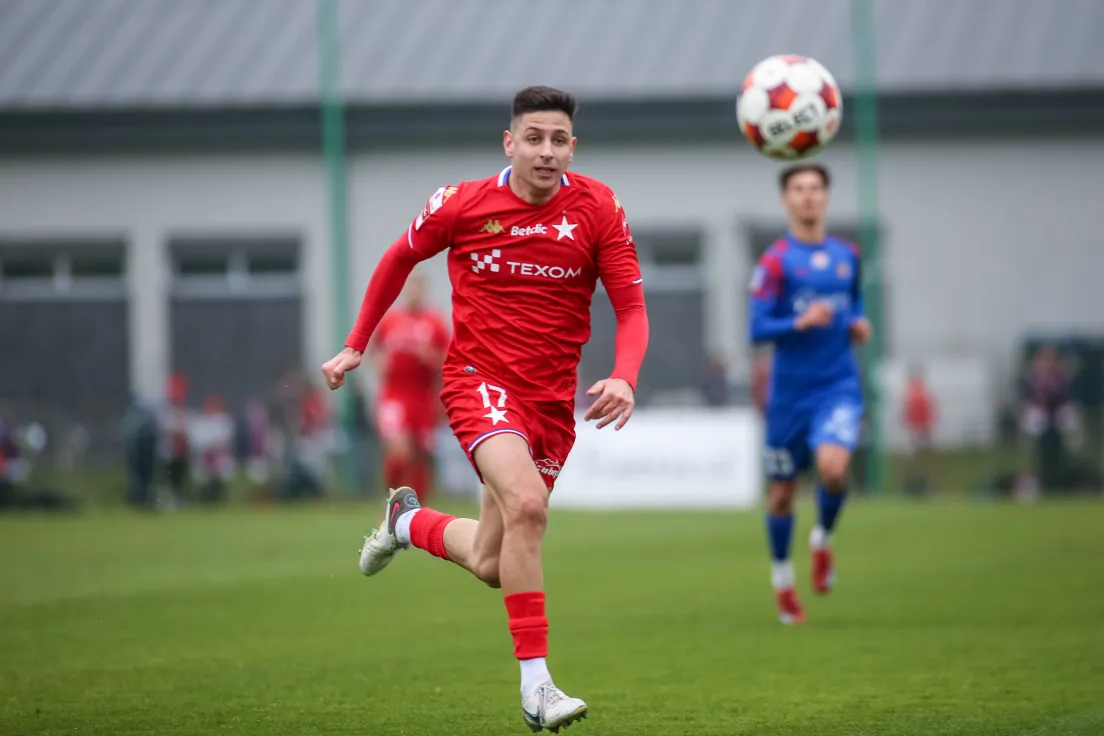 Myślenice. Sparing Wisła Kraków - Odra Opole. Marko Bozić