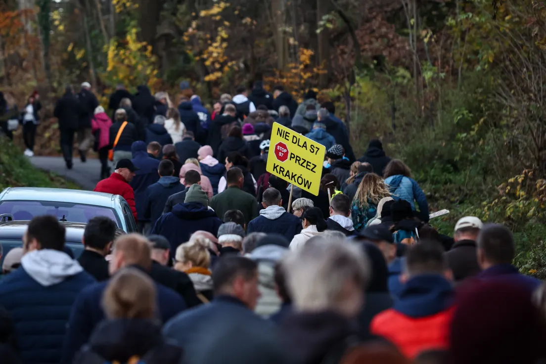 Protest mieszkańców przeciwko S7