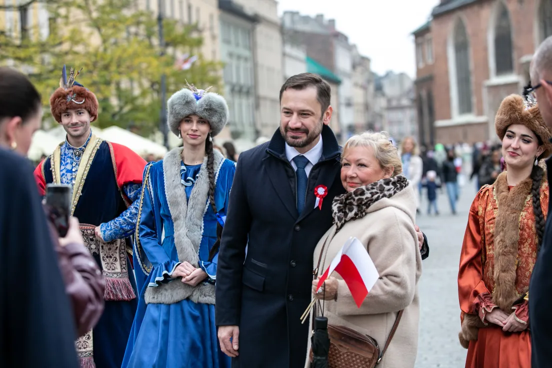 Rynek Główny w Święto Niepodległości 