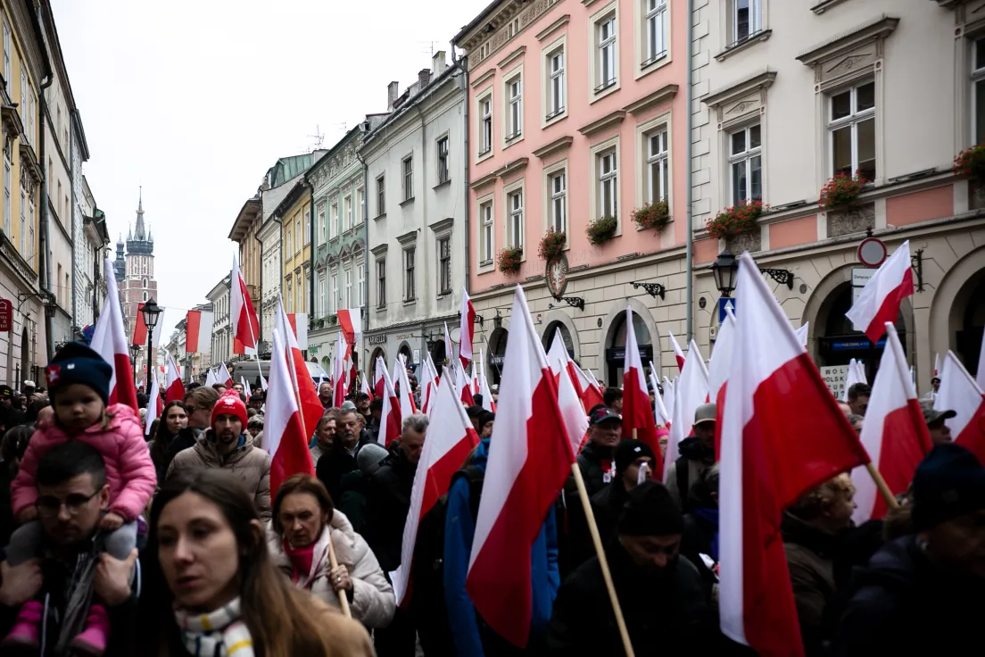 Rynek Główny w Święto Niepodległości 