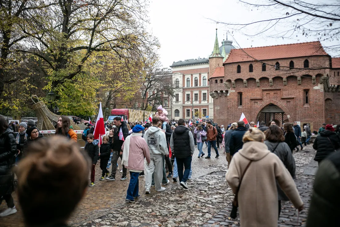 Rynek Główny w Święto Niepodległości 