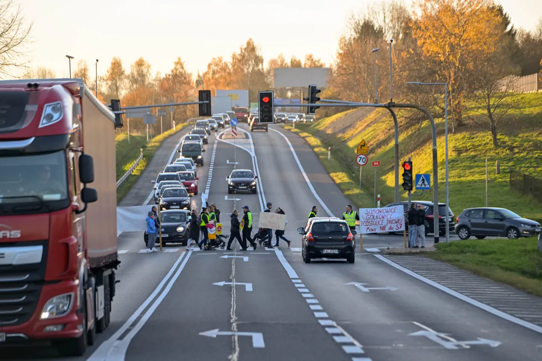 Protest w Wieliczce przeciwko budowie S7
