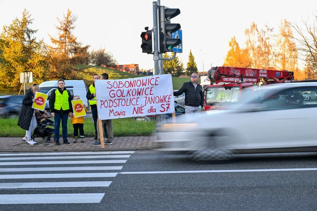 Protest w Wieliczce przeciwko budowie S7