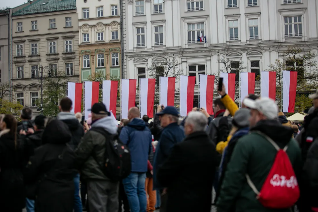 Rynek Główny w Święto Niepodległości 