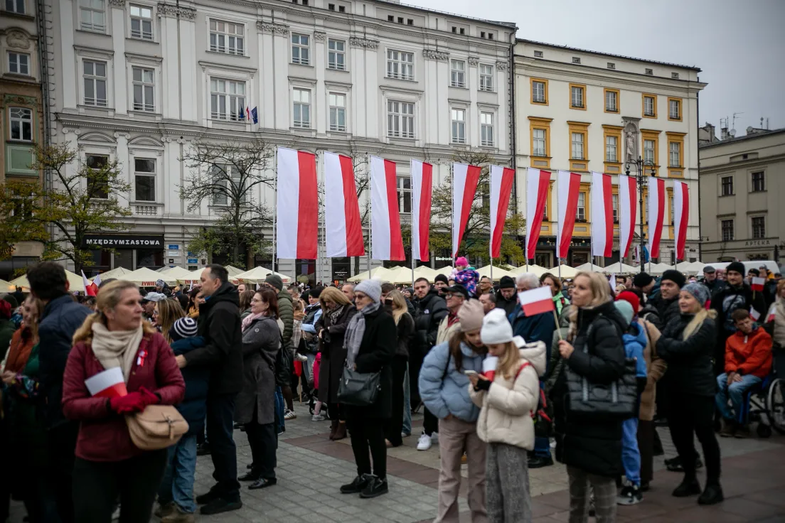 Rynek Główny w Święto Niepodległości 