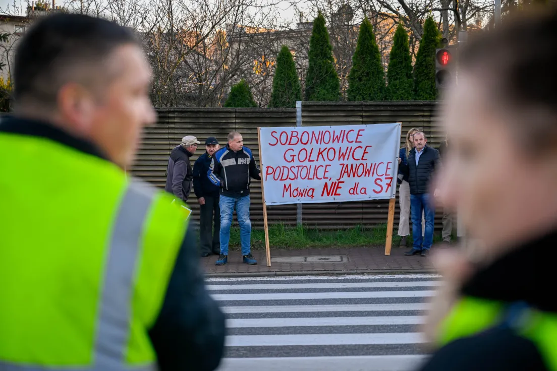 Protest w Wieliczce przeciwko budowie S7