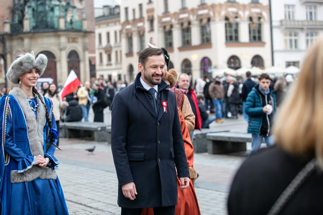 Rynek Główny w Święto Niepodległości 