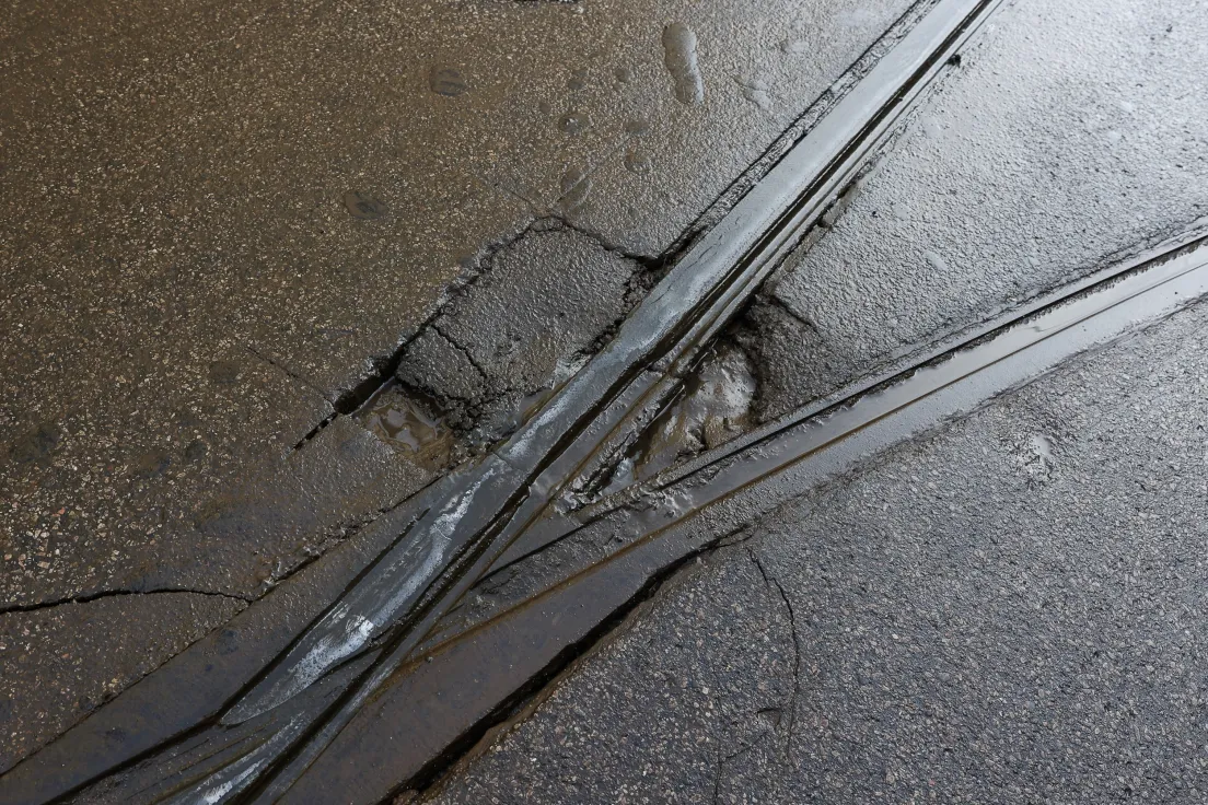 Torowisko tramwajowe przy ulicy Starowiślnej