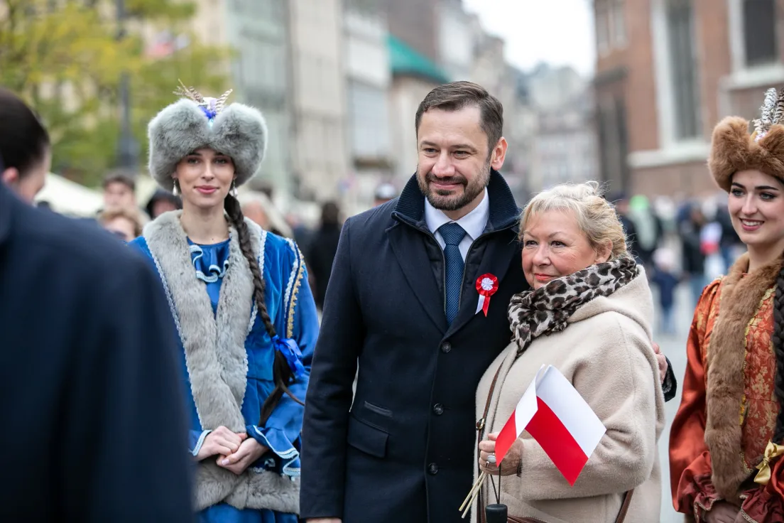 Rynek Główny w Święto Niepodległości 
