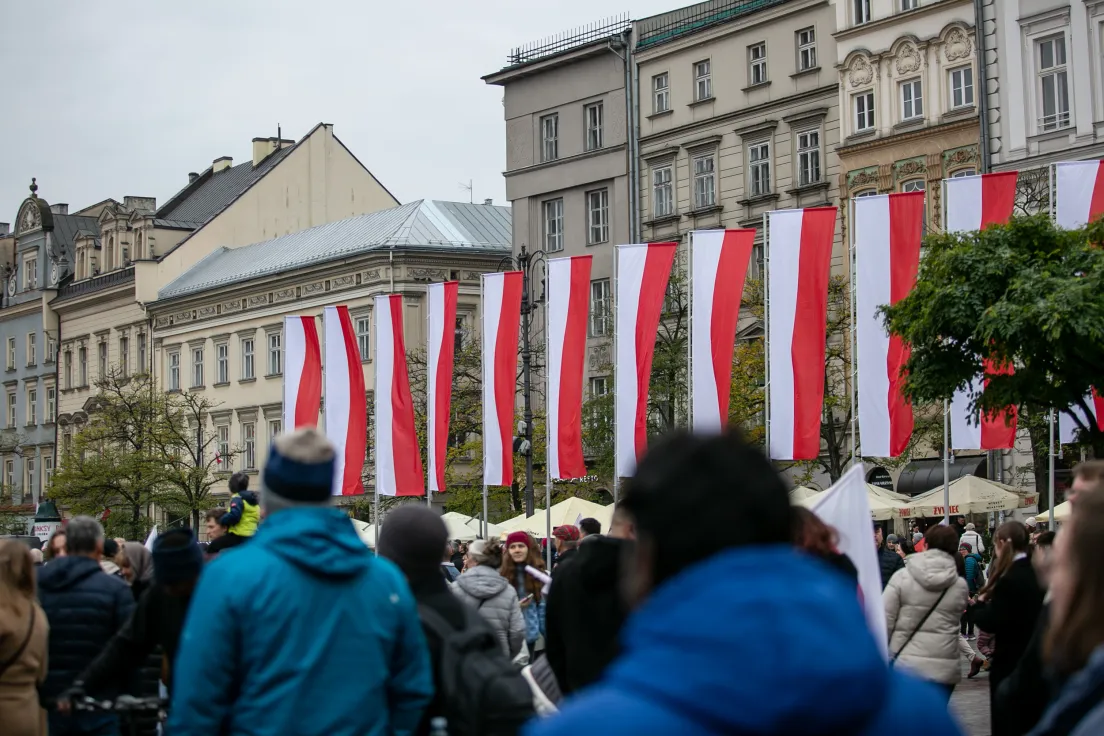 Rynek Główny w Święto Niepodległości 