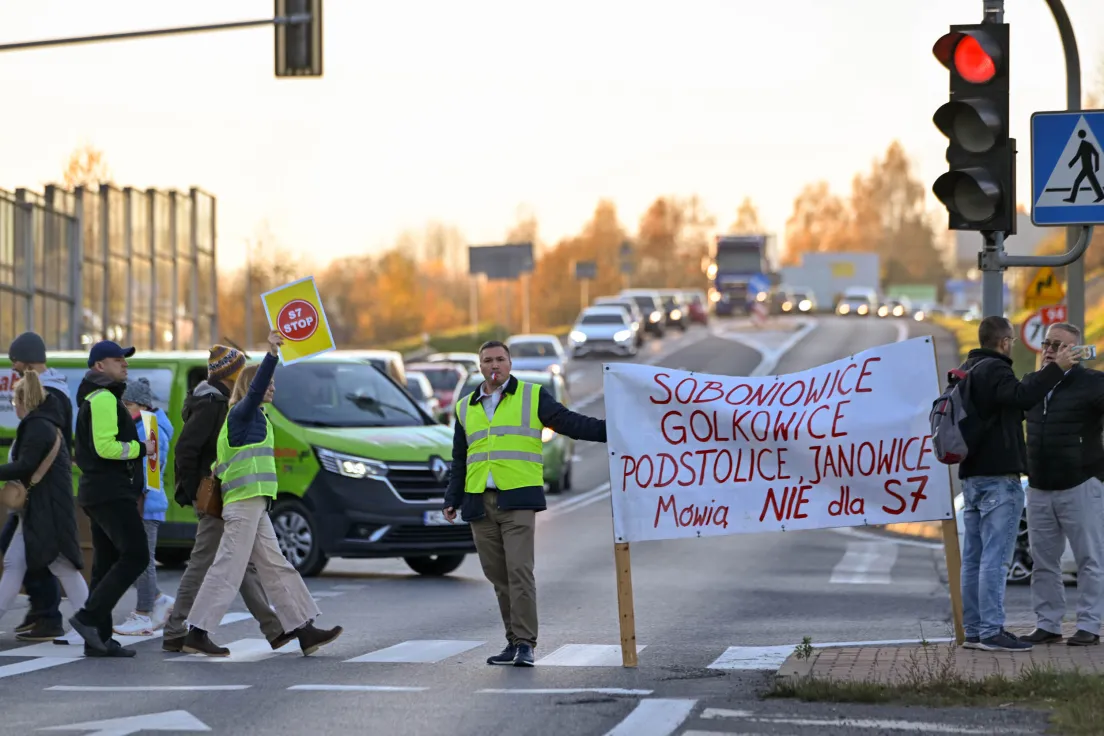 Protest w Wieliczce przeciwko budowie S7
