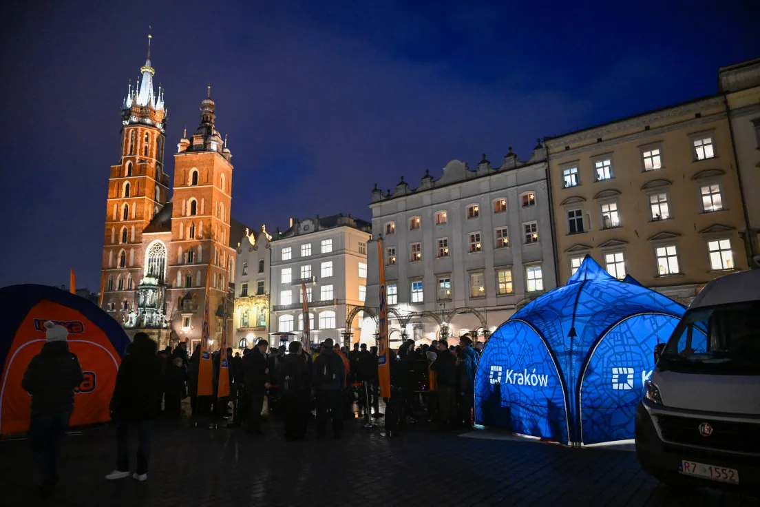 Fianał akcji „przedświąteczny karp dla krakowian” na Rynku Głównym