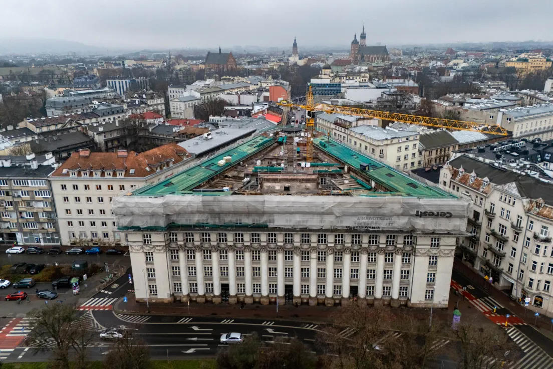 Przebudowa dawnego gmachu banku PKO na Wielopolu