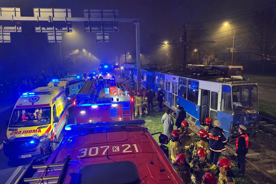 Zderzenie dwóch tramwajów na ul. Bieńczyckiej