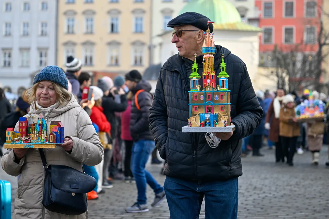 Coroczny pokaz Szopek Krakowskich na Rynku Głównym