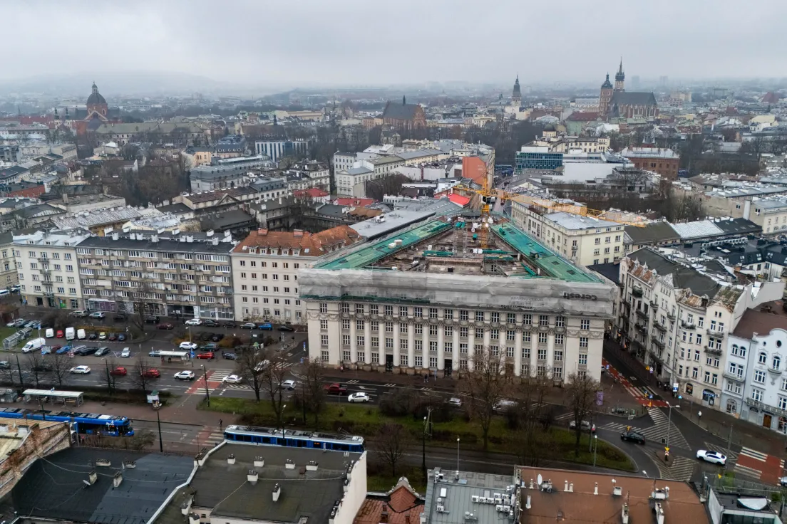 Przebudowa dawnego gmachu banku PKO na Wielopolu
