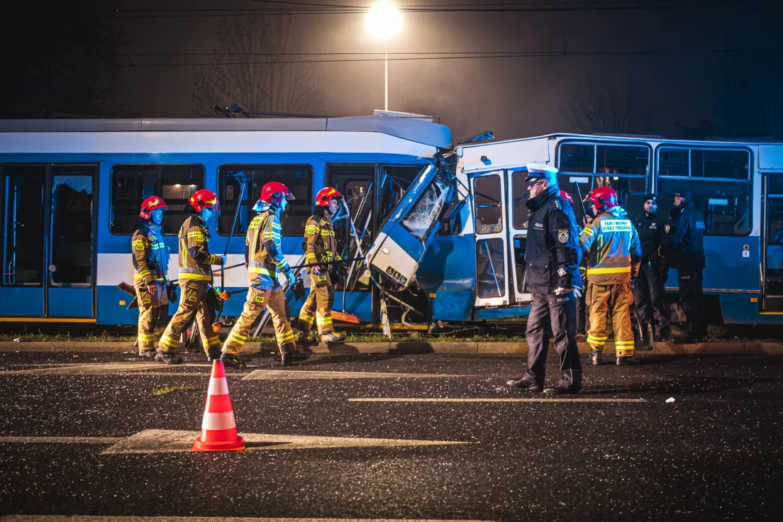 Zderzenie dwóch tramwajów