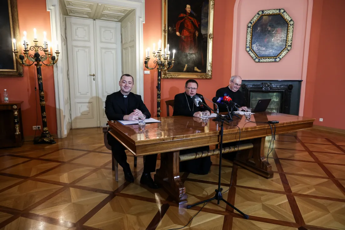 Konferencja prasowa przed ingresem kard. Grzegorza Rysia