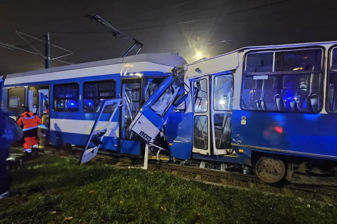 Zderzenie dwóch tramwajów na ul. Bieńczyckiej