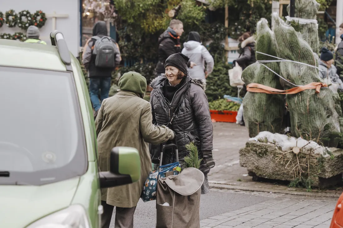 Przygotowania do świąt na Starym Kleparzu w Krakowie
