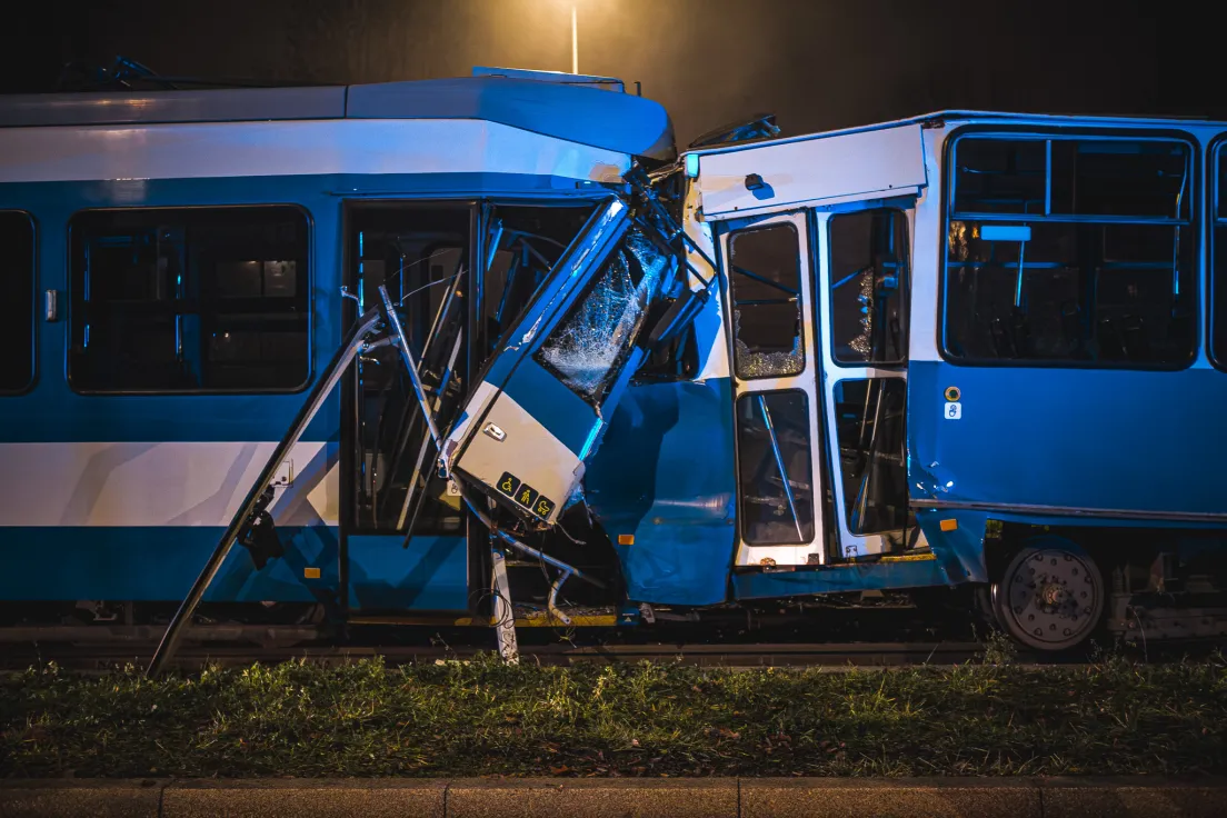 Zderzenie dwóch tramwajów