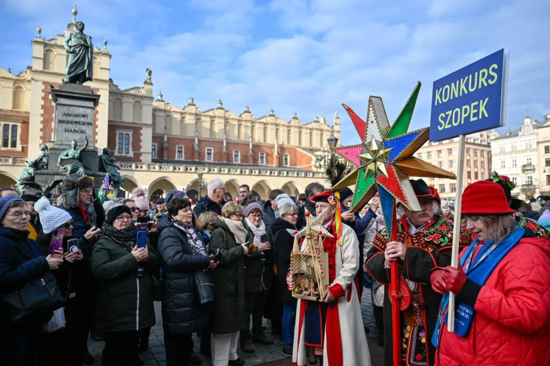 Coroczny pokaz Szopek Krakowskich na Rynku Głównym