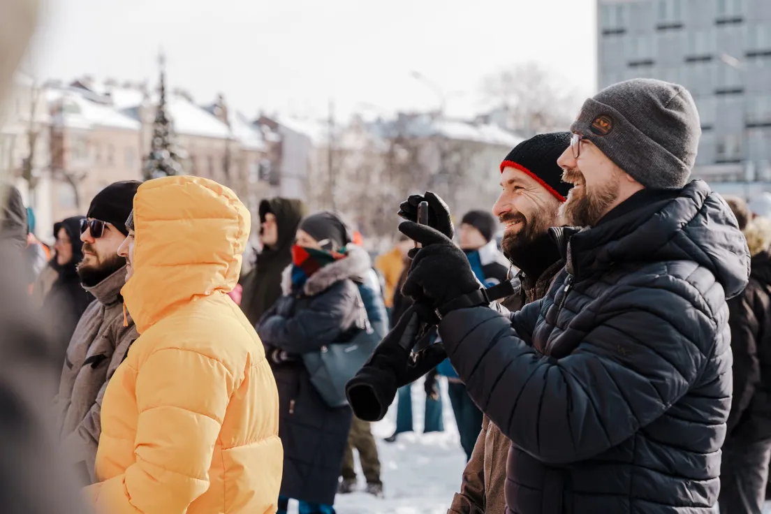 Protest przed muzeum narodowym