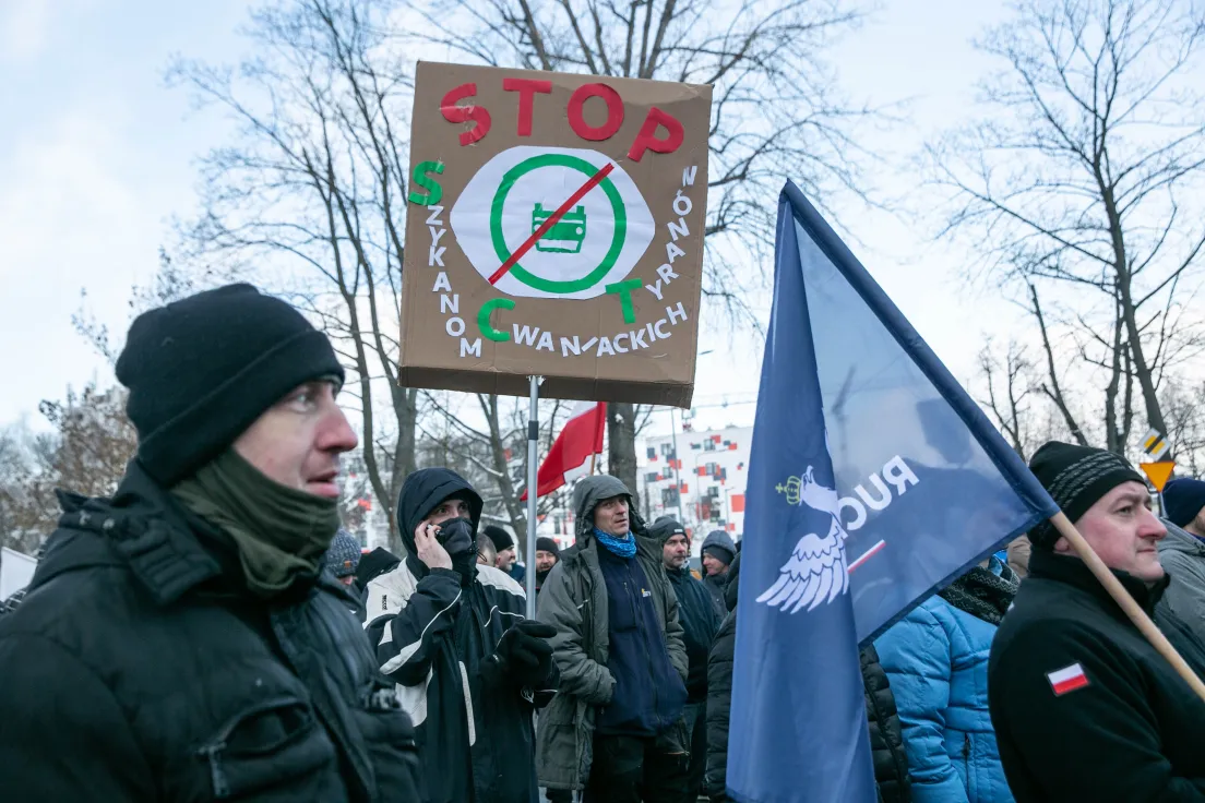 Protest przeciwko SCT pod ZDMK