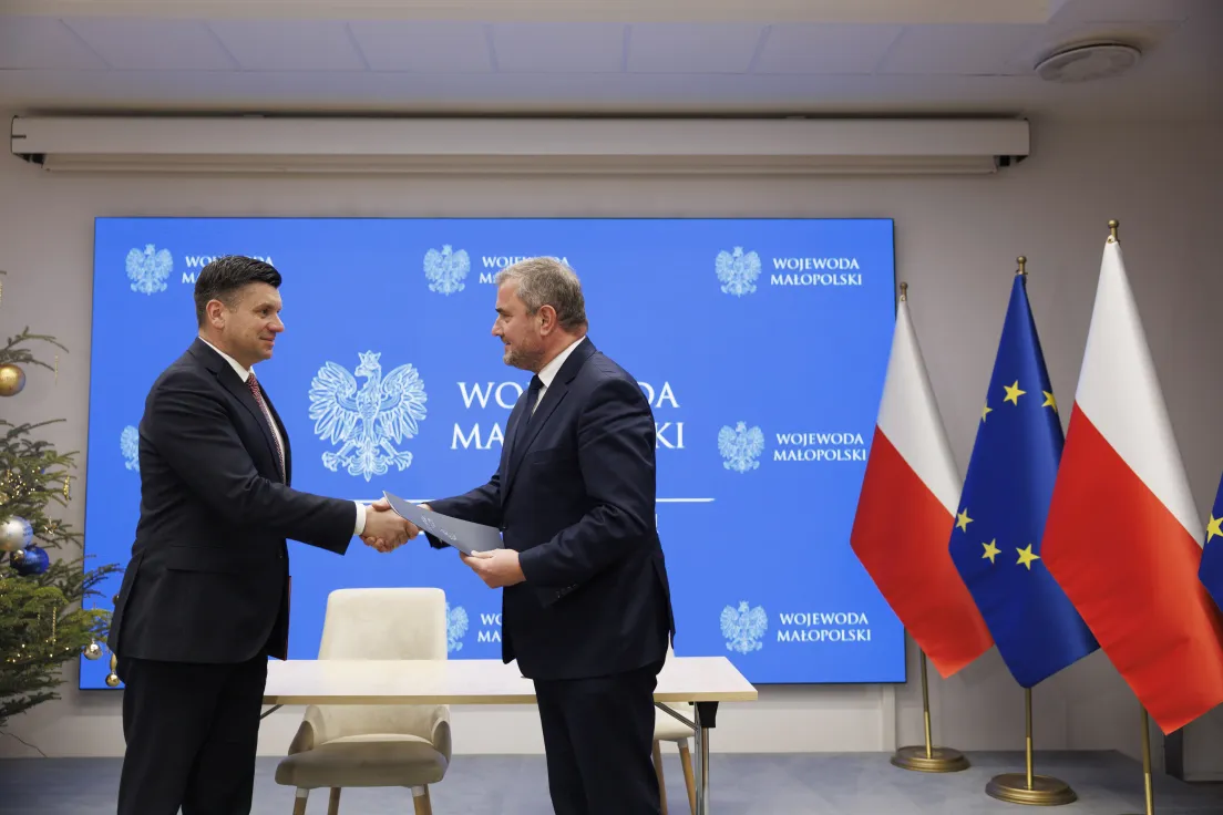 Marszałek Łukasz Smółka i wiceminister Stanisław Bukowiec