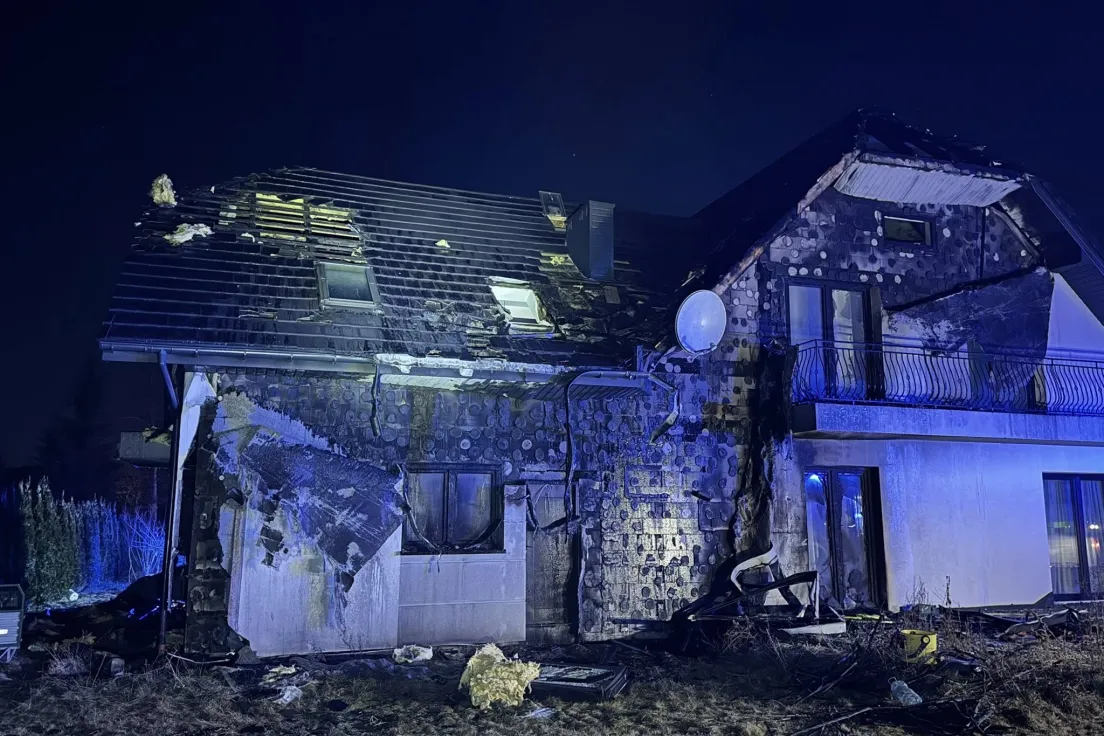 Pożar domu w Muniakowicach