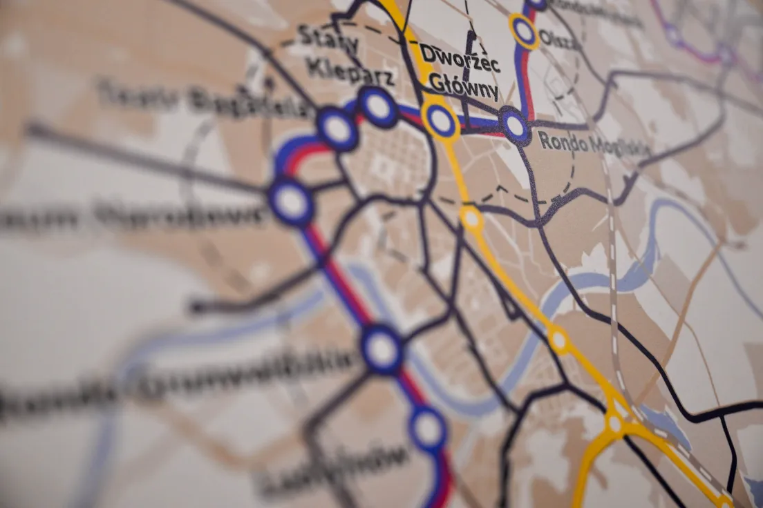 Mapa planowanego metra