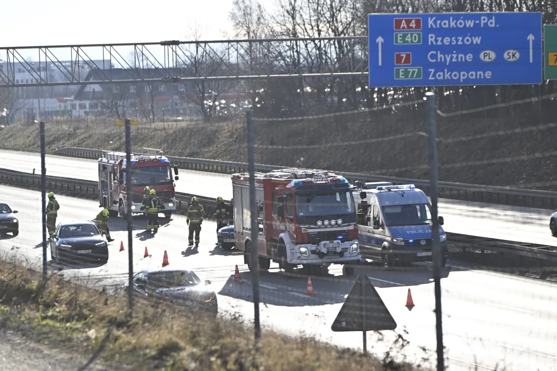 Kolizja na autostradzie A4
