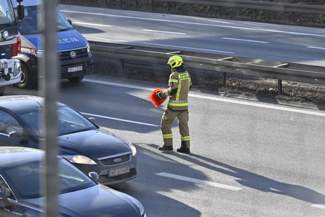 Kolizja na autostradzie A4