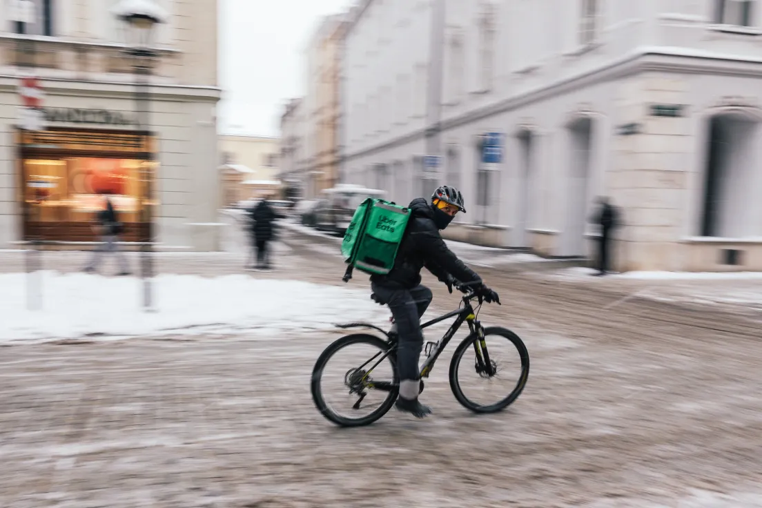 Opady śniegu w Krakowie