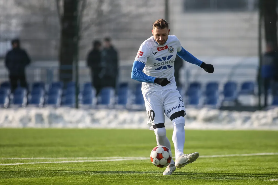 Marcin Budziński w sparingu Hutnik Kraków - Wisła II Kraków