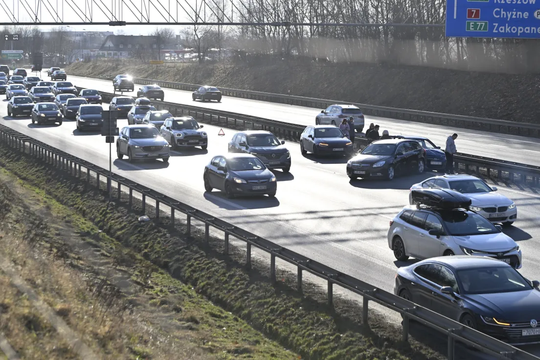 Kolizja na autostradzie A4